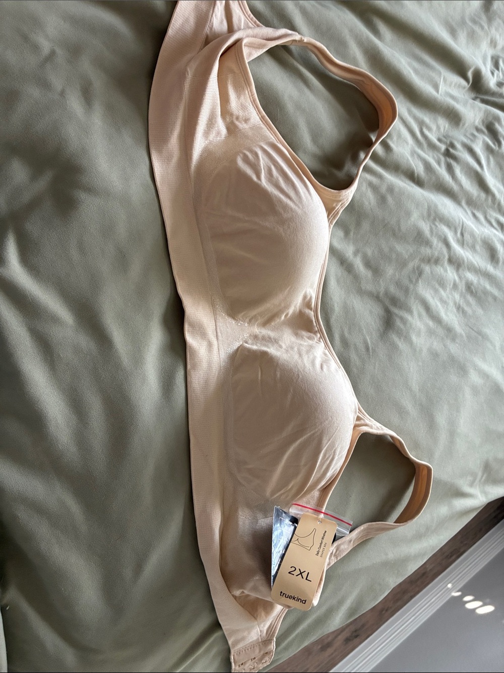 Smooth Nude Wireless Bra - 2XL